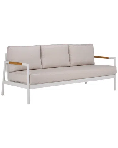 Safavieh Couture Chryssa Aluminum Patio Sofa In Brown