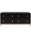 Safavieh Couture Claudette 4 Drawer Dresser In Black