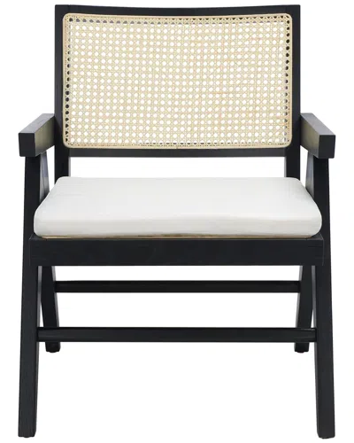 Safavieh Couture Colette Rattan Accent Chair In Black