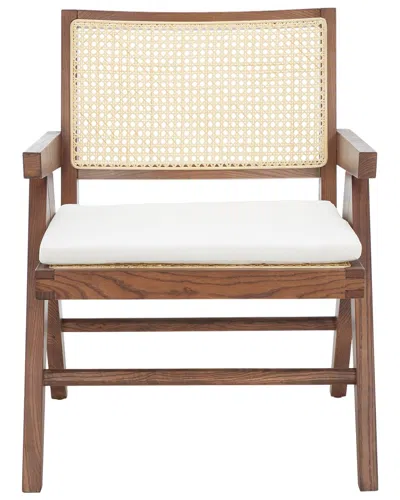 Safavieh Couture Colette Rattan Accent Chair In Brown