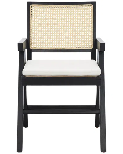 Safavieh Couture Colette Rattan Armchair In Black