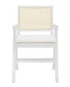 Safavieh Couture Colette Rattan Armchair In White
