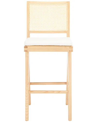 Safavieh Couture Colette Rattan Barstool In Brown