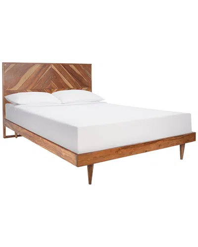 Safavieh Couture Cora Rose Herringbone Bed In Brown