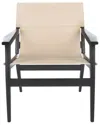 Safavieh Couture Culkin Leather Sling Chair In Black