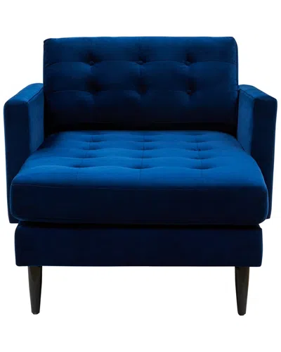 Safavieh Couture Curtis Tufted Chaise In Navy