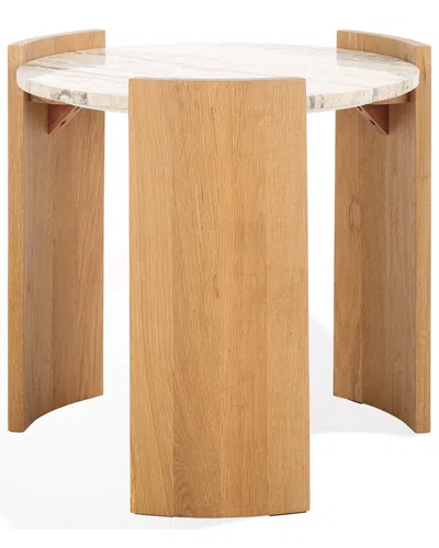 SAFAVIEH COUTURE SAFAVIEH COUTURE DAMARCUS TRAVERTINE TOP ACCENT TABLE