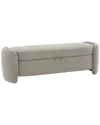 Safavieh Couture Danianna Boucle Bench In Brown