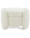 Safavieh Couture Danianna Ottoman In Ivory