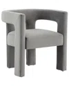Safavieh Couture Deandre Contemporary Accent Chair In Slate