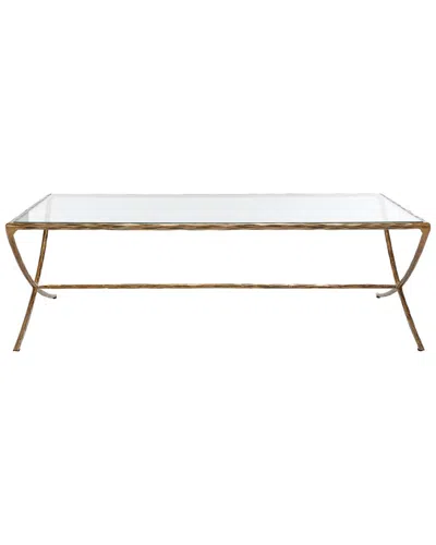 Safavieh Couture Debbie Rect Metal Coffee Table In Animal Print