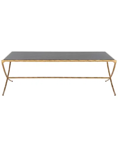 Safavieh Couture Debbie Rectangle Metal Coffee Table In Gray