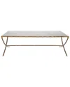 Safavieh Couture Debbie Rectangular Metal Coffee Table In White