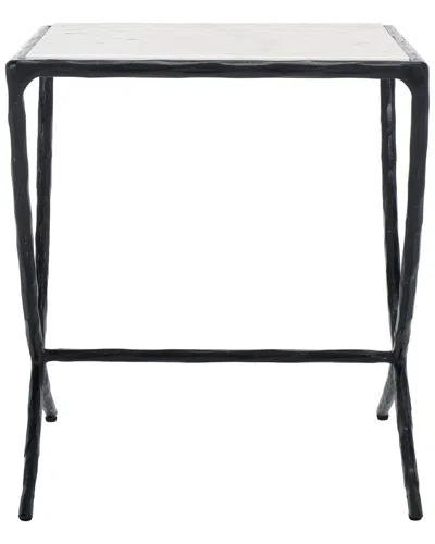 Safavieh Couture Debbie Square Metal Accent Table In Silver