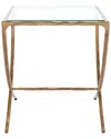 Safavieh Couture Debbie Square Metal Accent Table In Brass