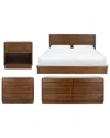 Safavieh Couture Deirdra 1-drawer Wood Nightstand In Brown