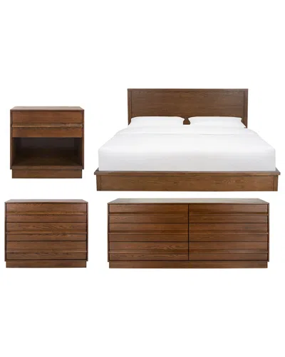 Safavieh Couture Deirdra 1-drawer Wood Nightstand In Brown