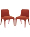 Safavieh Couture Derrick Boucle Dining Chair In Orange