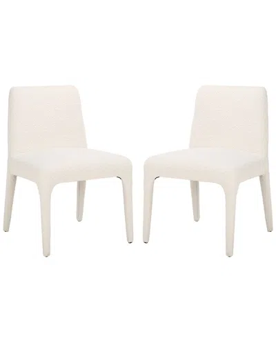 Safavieh Couture Derrick Boucle Dining Chair In White