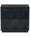 Safavieh Couture Deziree Wood 2 Drawer Nightstand In Black