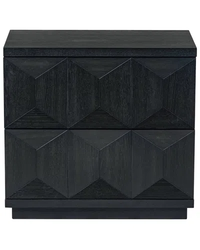 Safavieh Couture Deziree Wood 2 Drawer Nightstand In Black