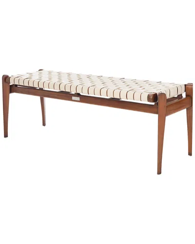 Safavieh Couture Dilan Leather Bench