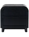 Safavieh Couture Dinah 2 Drawer Wood Nightstand In Black