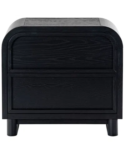 Safavieh Couture Dinah 2 Drawer Wood Nightstand In Black