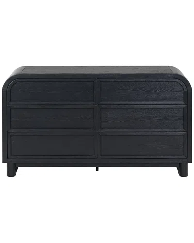 Safavieh Couture Dinah 6 Drawer Wood Dresser In Black