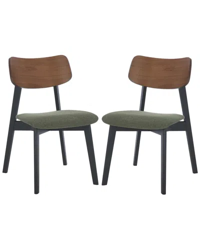 Safavieh Couture Divya Wood Dining Chair In Green