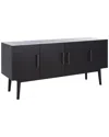 Safavieh Couture Doderick Mid-century Media Stand In Black