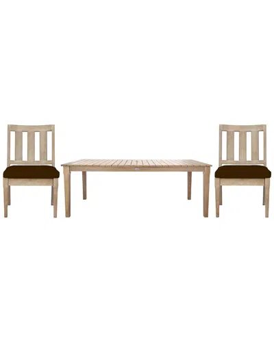 Safavieh Couture Dominica Outdoor Dining Chair In Brown