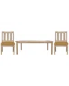 Safavieh Couture Dominica Outdoor Dining Chair In Brown