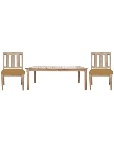 Safavieh Couture Dominica Outdoor Dining Chair In Brown