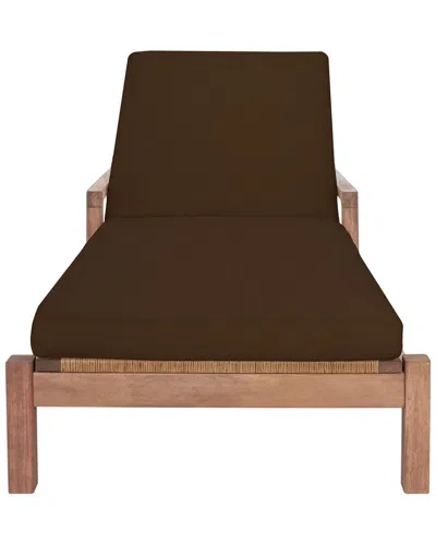 Safavieh Couture Donnamaria Wicker Sun Lounger In Brown