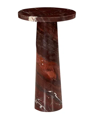 Safavieh Couture Doxander Marble Short Drink Table In Brown