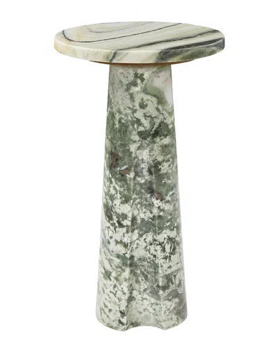 Safavieh Couture Doxander Marble Short Drink Table In Green
