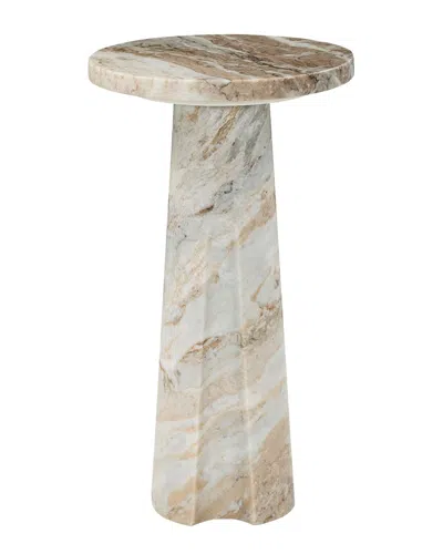 Safavieh Couture Doxander Marble Short Drink Table In Neutral