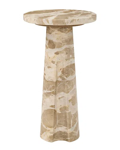 Safavieh Couture Doxander Marble Short Drink Table In Neutral