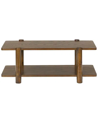 Safavieh Couture Edisyn 2-shelf Wood Coffee Table In Brown