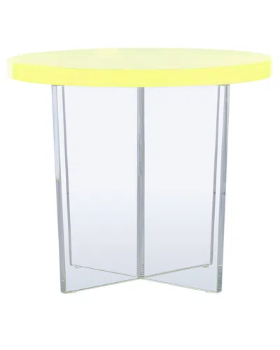 Safavieh Couture Edwards Acrylic Accent Table In Pink