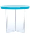 Safavieh Couture Edwards Acrylic Accent Table In Turquoise