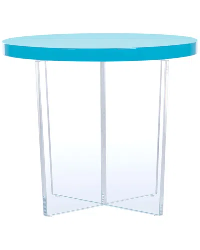 Safavieh Couture Edwards Acrylic Accent Table In Turquoise