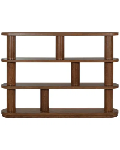 Safavieh Couture Eleonora 3 Shelf Wood Bookshelf In Brown