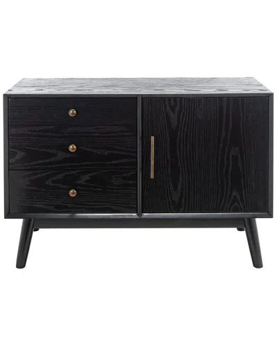 Safavieh Couture Elissa Mid-century Small Media Stand In Black
