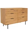 Safavieh Couture Elizabella 6 Drawer Wood Dresser In Brown