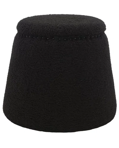 Safavieh Couture Ellerose Ottoman In Black
