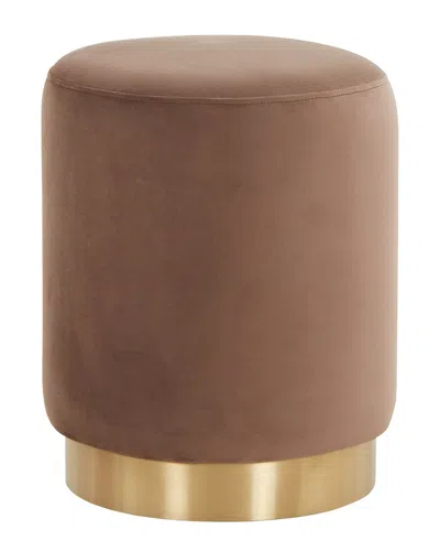 Safavieh Couture Elsworth Ottoman In Brown