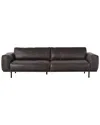 Safavieh Couture Elyssa Leather Sofa In Graphite