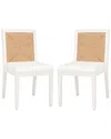 Safavieh Couture Emilio Set Of 2 Woven Dining Chairs In White